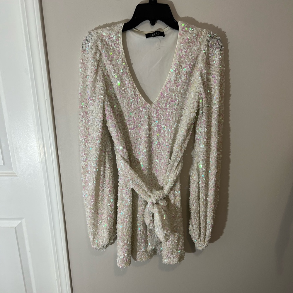 Akira Sequin Belted Mini Dress - Picture 3 of 5